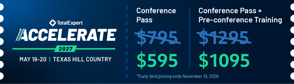 Accelerate Early Bird Pricing Conference Pass $595
